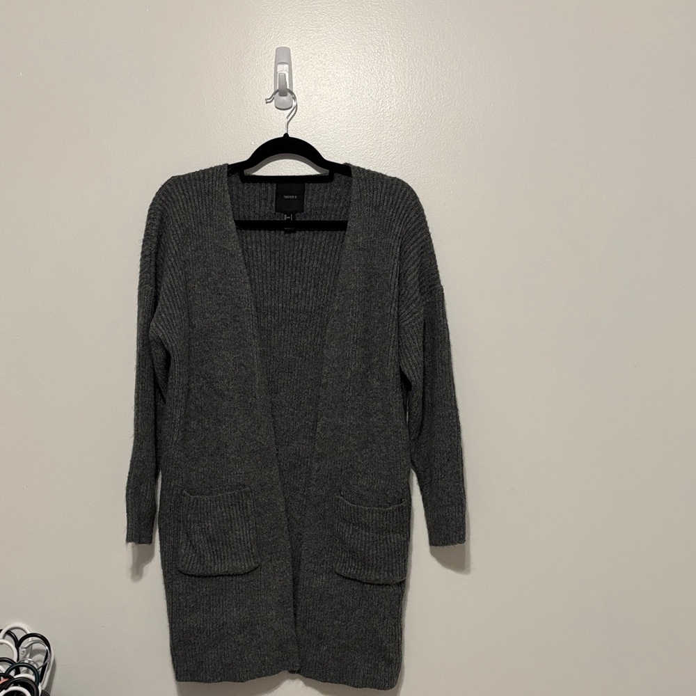 Forever 21 Charcoal Women's Cardigan